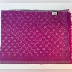 Gucci Fuchsia Monogram Scarf